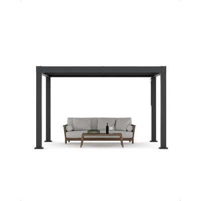 Aliuminė pergola 10×12 su reguliuojamomis lamelėmis